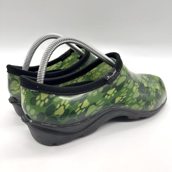 Sloggers Shoes Womens Size 10 Green Black Waterproof Garden Clogs Made in USA - Picture 5 of 10
